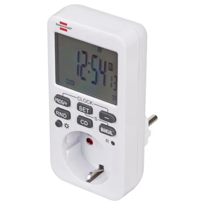 Immagine di Brennenstuhl 1506320 Temporizzatore digitale Settimanale 3600 W IP20 Funzione di conto alla rovescia, Funzionamento continuo, Programma acceso/auto/spento,