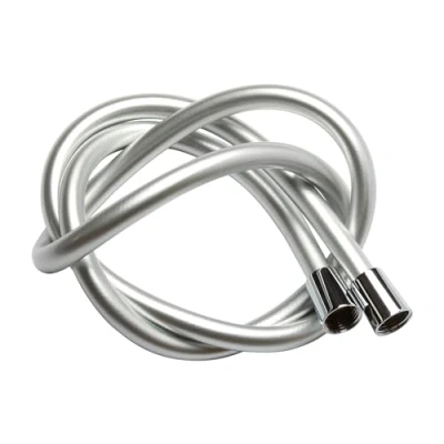 Immagine di YOSSEE Tubo flessibile per doccia lungo e facile da pulire, 2 metri, in PVC liscio con connessioni ottone anti torsione, ricambio universale, flessibile, antipiega a prova di perdite