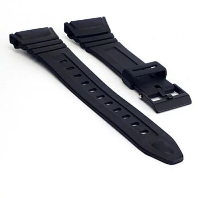 Immagine di Cinturino di ricambio colore nero per Casio W96H, W96, W 96H, 577EA1, fornitura del Regno Unito