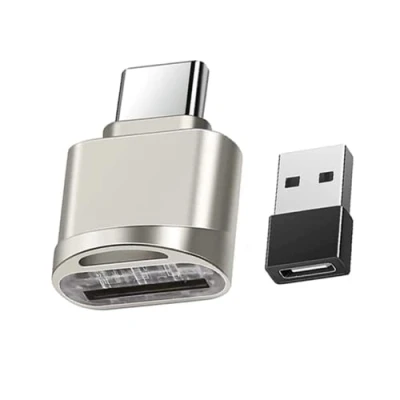 Immagine di lettore di Schede SD, da USB C a Micro SD/SDXC/SDHC, OTG Tipo con Adattatore Femmina Maschio,Adatto per Samsung, Macbook, tablet