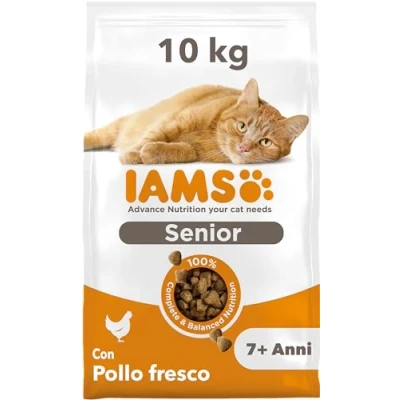 Immagine di IAMS Cibo secco con pollo fresco per gatti da 7+ , 10 kg