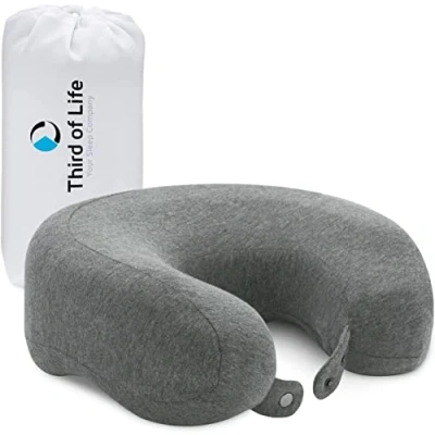 Immagine di Cuscino per il collo RONDAR viaggiare in auto, aereo, treno, autobus ortopedico con fodera ergonomico e traspirante memory foam di sostegno la cervicale