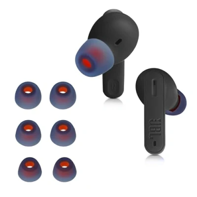 Immagine di kwmobile 6x Auricolari di ricambio compatibile con JBL Tune 230 NC TWS / T230NC Gommini sostitutivi in Silicone 3 Misure blu