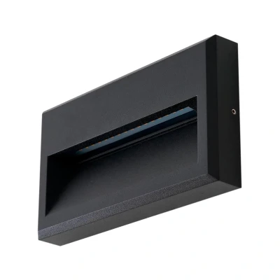 Immagine di Lucande Applique da esterno Weno, nero, alluminio, IP65