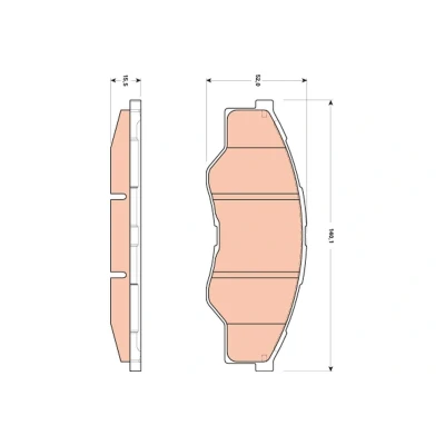 Immagine di TRW GDB3500 Kit pastiglie freno Non predisposto per contatto segnalazione usura TOYOTA: HILUX 3 Pick up