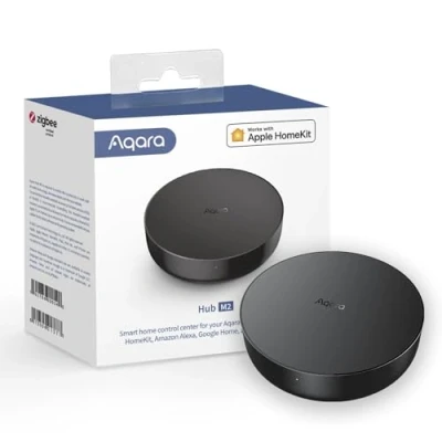 Immagine di Aqara Hub Domotica M2 (Wi Fi a 2,4 GHz richiesto), Smart Home Bridge per Sistema di Allarme, Telecomando Infrarossi, Domotica, Compatibile con Alexa, Google Assistant, Apple HomeKit e IFTTT