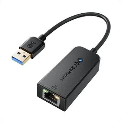 Immagine di Cable Matters Adattatore USB Ethernet (Adattatore 3.0/ a Ethernet/USB RJ45) Supportando Rete 10/100 /1000 Mbps Nero