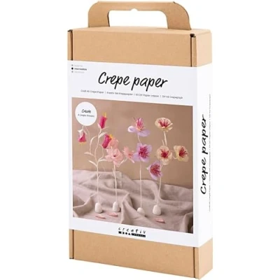 Immagine di Creativ Set di carta crespa, colori pastello, fiore, 1 confezione
