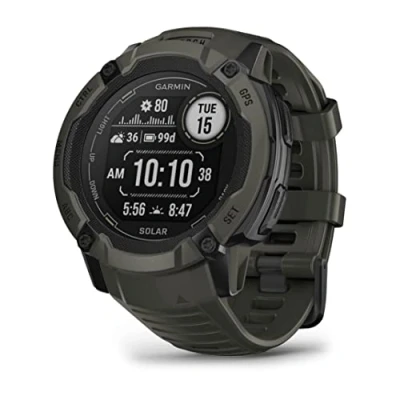 Immagine di Garmin Instinct 2X Solar, Smartwatch, 50mm, Rugged design, Ricarica solare, Autonomia infinita, Disply 1,1&quot;, Torcia LED, GPS Multi banda, Cardio, SpO2, Pay, Connect IQ (Moss)