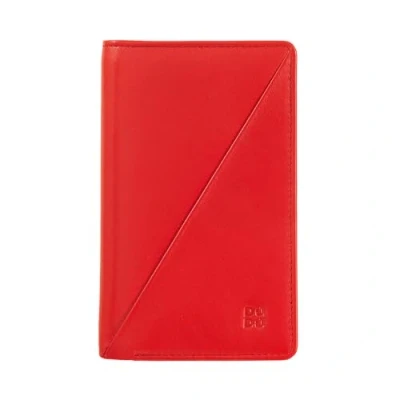 Immagine di DUDU Portafoglio da Donna Colorato RFID in Pelle Multicolore con Portamonete a Cerniera, Tasche Porta Carte e Tessere Rosso fiamma