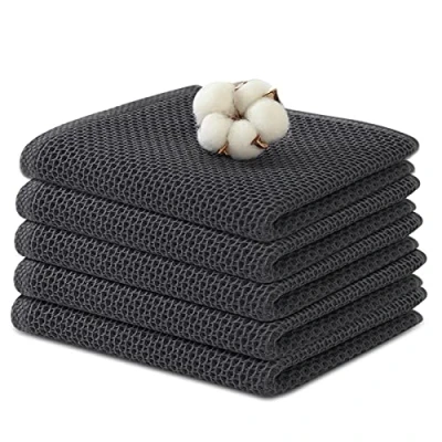 Immagine di JOTOL Strofinacci da cucina,Asciugamani cucina,Strofinacci di asciugatura in cotone Set 5,Cotone, molto assorbente, multiuso per casa, oro, ristorante, ecc