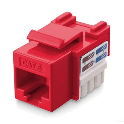 Immagine di Techly Professional 364033 Frutto Keystone RJ45 Cat.6 UTP IDC 90 Rosso