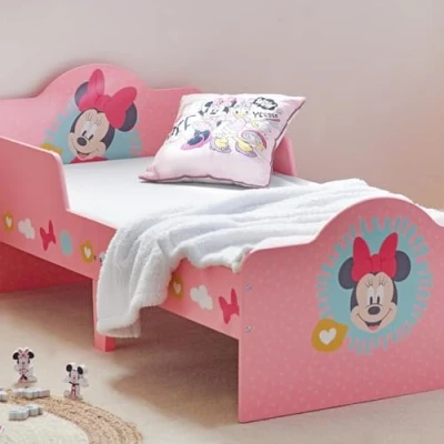 Immagine di Disney, Minnie, Lettino classico: Solida struttura in legno composito, lati protetti, doghe legno, per materassi da 140 x 70 cm, materasso non incluso
