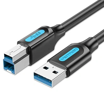 Immagine di VENTION Cavo Stampante USB 3.0 Tipo a B Maschio Velocità di Trasferimento Dati Speed Fino 480Mbps per HP, Dell, Canon, Lexmark, Xerox 2m