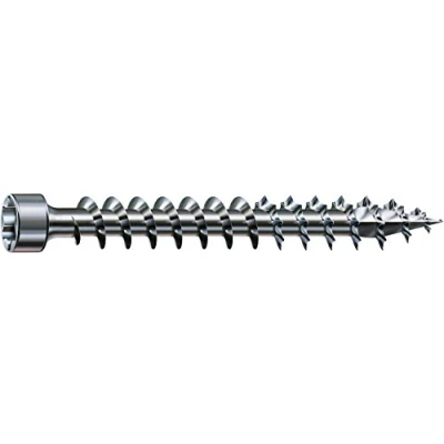 Immagine di SPAX T TAR plus 1211010601005 Viti per costruzioni in legno, 6,0 x 100 mm, testa cilindrica, filettatura completa, 4CUT, WIROX A3J, pezzi