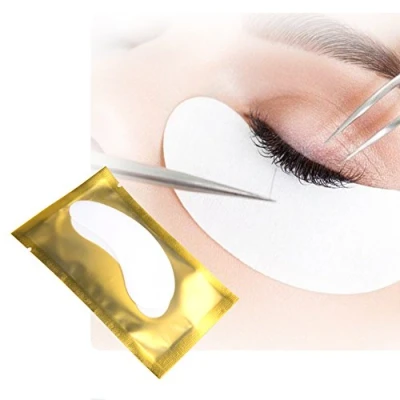 Immagine di 50 Paio Cerotti Gel per Estensioni Ciglia Eye Pads Occhio Patch Occhi da Finte Patches for Eyelash Extension Maschera Dei Strumenti Di Bellezza (Oro)