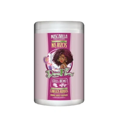 Immagine di DONA FLORA Maschera per Capelli Ricci Riduce il Crespo Definizione e Idratazione Intensa Formula Nutriente Fragranza Fresca 1000ml
