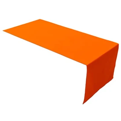Immagine di Lemos Home Runner da tavola di alta qualità in 100% cotone, collezione concetto, colore e dimensioni a scelta (runner tavolo, 30 x 100 cm, arancione)