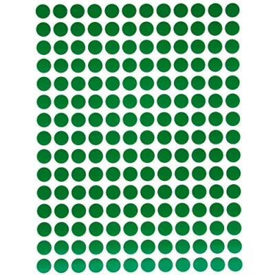 Immagine di Bollini Adesivi Colorati Rotondi 8mm Verdi Etichette Adesive Colorate Multiuso Scrivibili da 0,8cm Confezione 2520 Pezzi