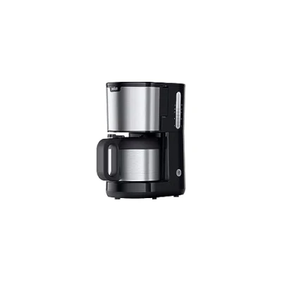 Immagine di Braun PurShine KF1505 BK Macchina da caffè con filtro, 1,2 l, in acciaio inox, per fino a 9 tazze, sistema OptiBrew, funzione antigoccia, filtro girevole, spegnimento automatico, 1000 W, colore: