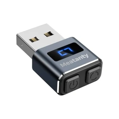 Immagine di meatanty Mini Mouse Jiggler in metallo, USB Mover non rilevabile, Shaker automatico con schermo, 3 modalità di movimento del mouse, Wiggler Giggler Juggler Keep Computer/PC/Laptop Active Office