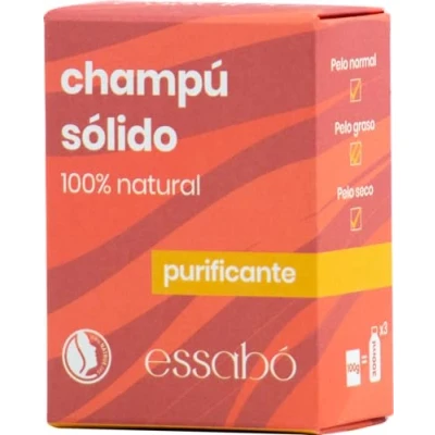 Immagine di Essabó Shampoo Solido Purificante 100% Naturale Base di Burro Olio Melograno e Argilla Rossa Realizzato Artigianalmente Adatto per Bambini Pelle Sensibile Senza Allergeni 100 g