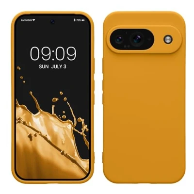 Immagine di kwmobile Custodia Compatibile con Google Pixel 9 Cover Back Case per Smartphone in Silicone TPU Protezione Gommata mango