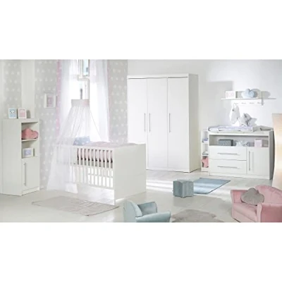 Immagine di roba Maren Set di 2 mobili per bambini, 70 x 140 cm, convertibile + fasciatoio, colore: Bianco