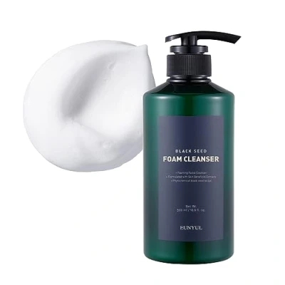 Immagine di EUNYUL Seme nero schiuma detergente Cura della pelle coreana Cosmetici Tipo Pompa di grandi dimensioni Gel in 500ml