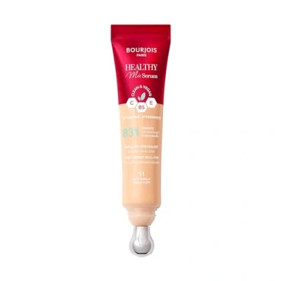 Immagine di Bourjois Healthy Mix 2 in 1 Correttore siero, Leviga rughe e segni d’espressione, Rinfresca il contorno occhi, Caffeina, Vitamine C, B5, Vegano, Applicatore rinfrescante, Light Vanilla, 11 ml