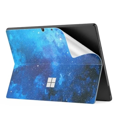 Immagine di MoKo Decalcomania in Pelle del Retro Tablet per Microsoft Surface PRO 11 2024 / 10 9 8 13&quot; Touchscreen, PU Protettiva Corpo Copertura 9, Cielo Stellato Blu
