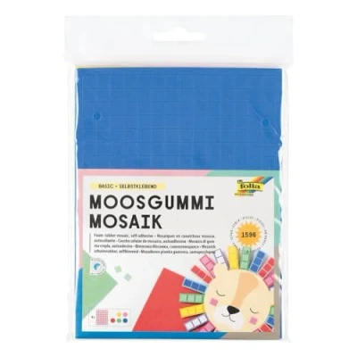 Immagine di folia Mosaico di Gomma espansa, Autoadesivo, 6 Fogli, Circa 15 x 20 cm, Spessore 2 mm, Colori Assortiti, Multicolore, 2364