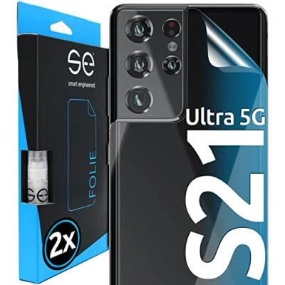Immagine di smart engineered 3D Pellicola Protettiva posteriore per Samsung Galaxy S21 Ultra [2 pezzi Copertura Completa, Non Vetro Temperato ma TPU