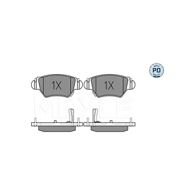 Immagine di MEYLE 025 232 5817/PD Kit pastiglie freno PD Quality Assale posteriore con segnalatore acustico usura lamierino anticigolío OPEL: Zafira A
