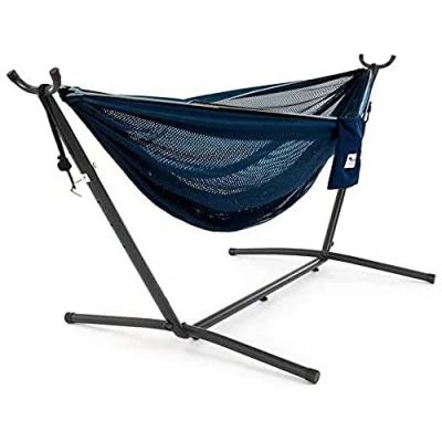 Immagine di Vivere Amaca in rete con supporto (250 cm) Navy/Turquoise