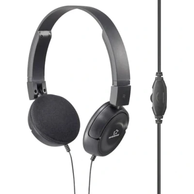 Immagine di Renkforce RF HS 130 On Ear cuffia auricolare via cavo Stereo Nero regolazione del volume