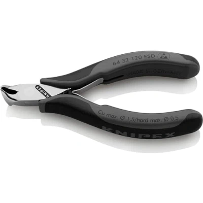 Immagine di Knipex Werk 64 32 120 ESD Elettronica e meccanica di precisione Tronchese con tagliente frontale sfaccettatura mm