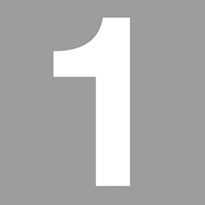 Immagine di Adesivo con numero 1 di colore bianco, altezza 10 cm, casa autoadesivo, da incollare, per esterni, cassetta delle lettere, porta I resistente alle intemperie, kfz_674_1