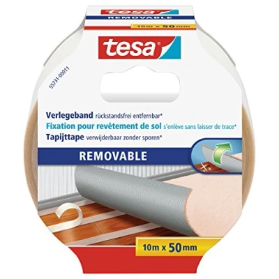 Immagine di tesa REMOVABLE 55731 00011 11 Nastro per posa pavimentazioni e tappeti Trasparente (L x L) 10 m 50 mm 1 pz.
