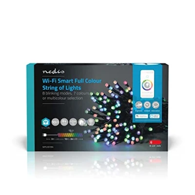 Immagine di NEDIS SmartLife LED decorativo Corda RGB 84 Indoor e Outdoor 7 Pattern di movimento 10 m Android/IOS