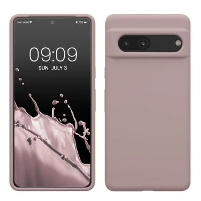 Immagine di kwmobile Cover per Google Pixel 7 Custodia Back Case Smartphone in Silicone TPU Protezione Gommata lilla color carne