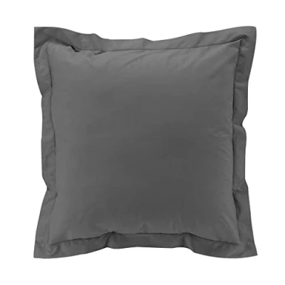 Immagine di douceur d&#039;intérieur, Federa per cuscino (63 x 63 cm) Percaline Acciaio, in Cotone