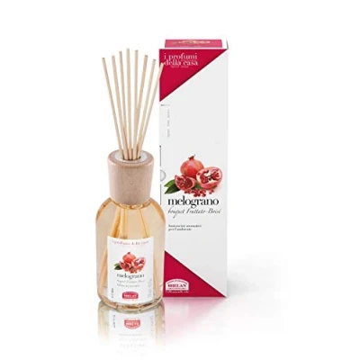 Immagine di Helan, I Profumi della Casa, Profumatore per Ambienti al Melograno Profumo Ambiente con Bastoncini Diffusori dalla Fragranza Fruttata, Bacche di Rosa e Note Vaniglia, 250ml, Made in Italy