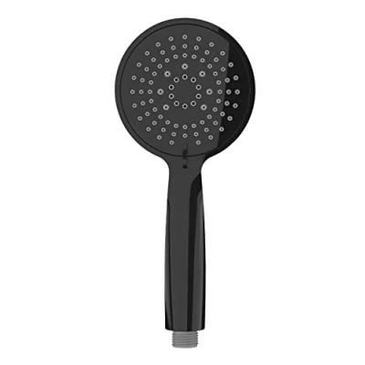 Immagine di WENKO soffione doccia Young nero, Ø 11 cm Doccetta universale, con 5 tipi di getto Nero