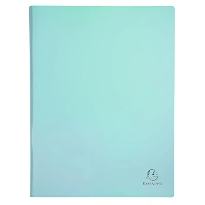 Immagine di Exacompta Rif. 88560E 1 portadocumenti Aquarel, 50 buste in cristallo liscio, 100 viste, per A4, dim 24 x 32 cm, copertina polipro semirigida, 5 colori pastello casuali