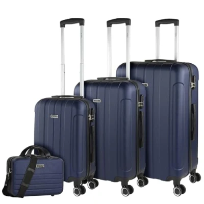 Immagine di ITACA Set Valigie Rigide Offerte. Valigia Grande Rigida, Media Rigida e Bagaglio a Mano. di con Lucchetto Combinazione TSA 771115B, Marino