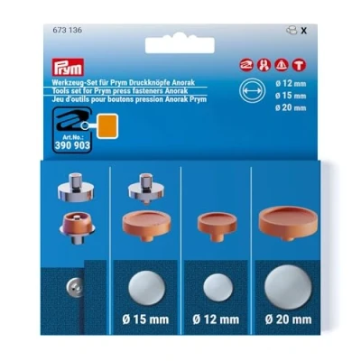 Immagine di Prym 673136 Set di attrezzi per bottoni a pressione