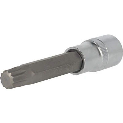 Immagine di BRILLIANT TOOLS BT022945 Bussola a inserto millerighe 1/2&quot;, lunga 100 mm, M12 [Powered by KS TOOLS]