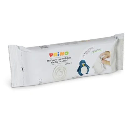 Immagine di PRIMO Pasta Modellabile, Panetto Argilla da Modellare Mod 1000g per Creare Forme, Giochi Bambini 3 Anni Lavoretti Creativi e Hobby Asciuga all&#039;Aria si Lavora con Mani Inumidite non Serve Cottura