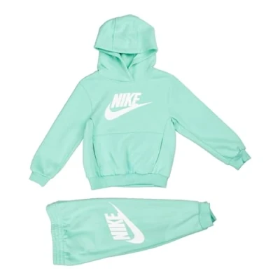 Immagine di NIKE TUTA COMPOSTA DA FELPA E PANTALONE CON CAPPUCCIO TASCHE A MARSUPIO LOGO RICAMATO GIROVITA REGOLABILE CORDINO ORLO ELASTICO verde VE